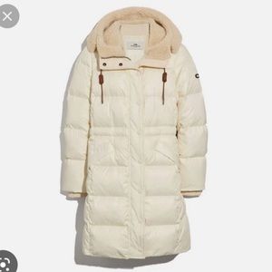 Coach long slim puffer